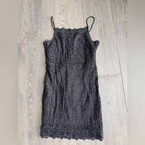 Mango Casual Lace Halter Dress in Black Size 6